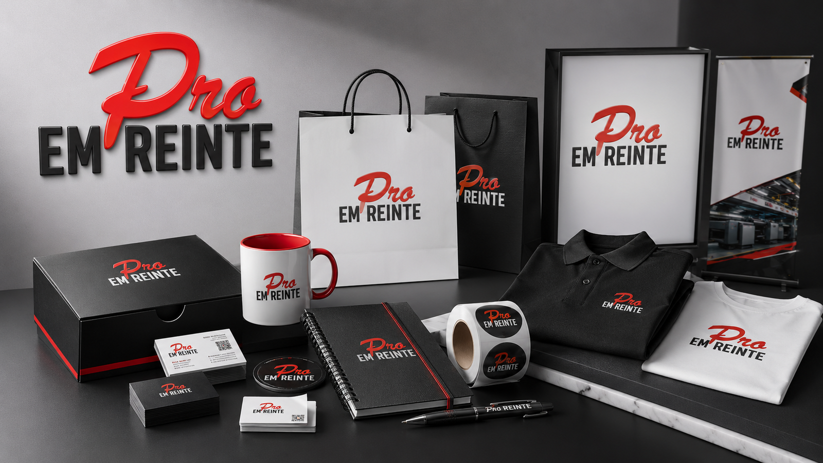 تطبيق هوية Empreinte Pro على منتجات ووسائل مختلفة